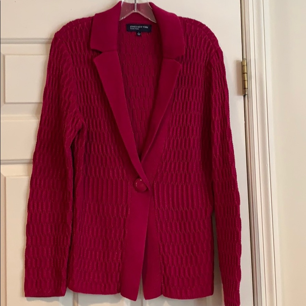 Jones New York Large Fuchsia Cardigan